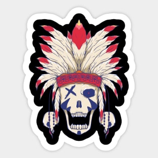 Skally Indian Sticker